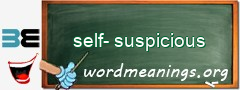WordMeaning blackboard for self-suspicious